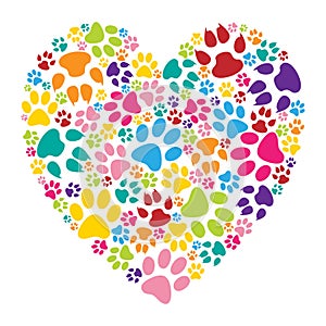 Heart paw print photo