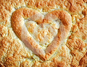 Heart on the pie for Valentine's Day, Anniversaries