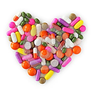 Heart of pills and capsules