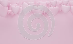 Heart on pink background for Happy Women`s, Mother`s, Valentine`s Day concept.