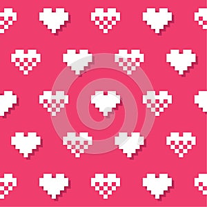 Heart pink seamless background, pattern