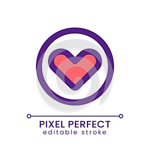 Heart pixel perfect RGB color ui icon