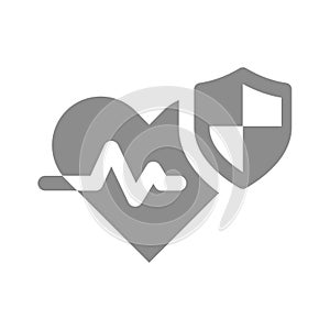 Heart problems prevention vector icon