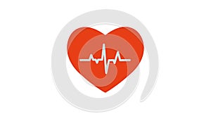 Heart Pulse icon animation for medical motion graphics