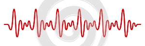 Heart pulse, one line, cardiogram sign, heartbeat - for stock