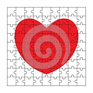 Heart puzzle. Love and relationship concept.