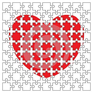 Heart puzzle. Love and relationship concept.