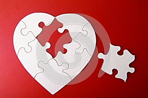 Heart puzzle piece