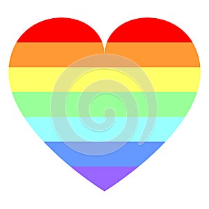 Heart in Rainbow Colors