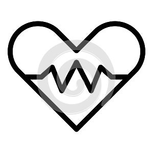 Heart rate icon outline vector. Pulse monitor