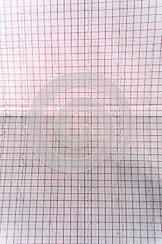 Heart rate monitor line isolated on transparent background. Electrocardiogram chart. Medical cardiogram printed on paper. Clinic