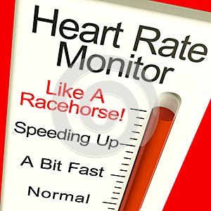 Heart Rate Monitor Very Fast Showing Quick Beats