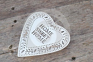 Heart in retro vintage style, Home Sweet Home, Mothers Day