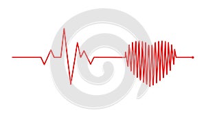 Heart rhythm, Electrocardiogram, ECG - EKG signal, Heart Beat pu