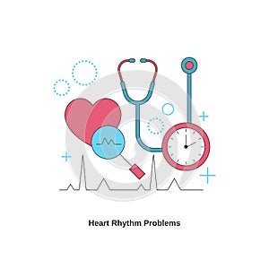 Heart rhythm problems concept