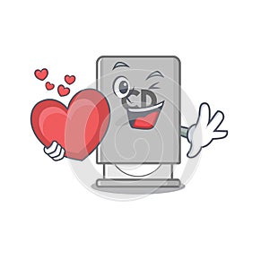 With heart rom drive with the cartoon shape
