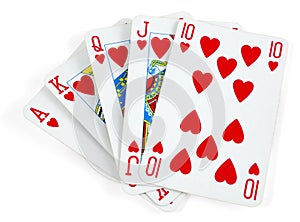 Heart royal flush