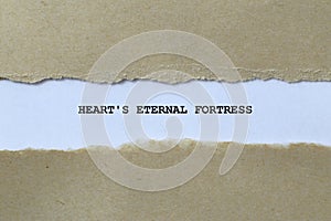 heart\'s eternal fortress on white paper