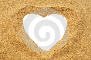 Heart in the sand