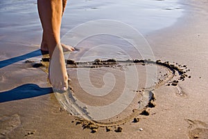 Heart in the sand