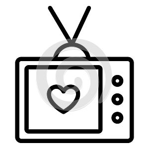 Heart screen, loving Isolated Vector Icon which can be easily modified or edited