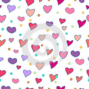 Heart seamless pattern