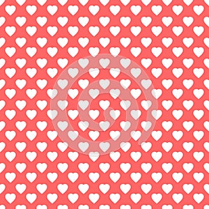 Heart seamless pattern, endless texture. Black hearts on white background, vector illustration. Valentine`s Day Pattern. Anniversa