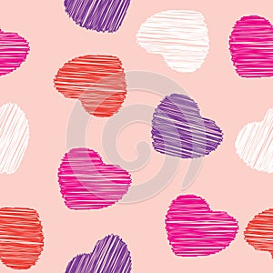 Heart seamless pattern love