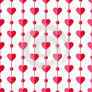 Heart seamless pattern love valentine day romantic