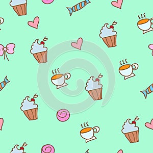 Heart seamless pattern