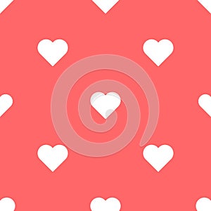 Heart Seamless Pattern. Valentines Day bacakground Vector