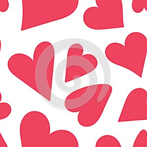 Heart seamless pattern. Vector love illustration. Valentine`s Day, Mother`s Day, wedding, scrapbook, gift wrapping paper, textil