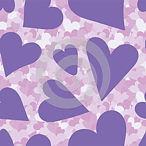 Heart seamless pattern. Vector love illustration. Valentine`s Day, Mother`s Day, wedding, scrapbook, gift wrapping paper, textil