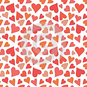 Heart seamless pattern. Vector love illustration. Valentine`s Day, Mother`s Day, wedding, scrapbook, gift wrapping paper, textil