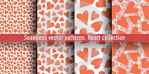 Heart seamless pattern. Vector love illustration. Valentine`s Day, Mother`s Day, wedding, scrapbook, gift wrapping paper, textil