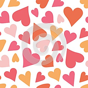 Heart seamless pattern. Vector love illustration. Valentine`s Day, Mother`s Day, wedding, scrapbook, gift wrapping paper, textil