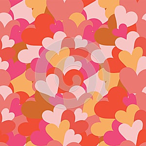 Heart seamless pattern. Vector love illustration. Valentine`s Day, Mother`s Day, wedding, scrapbook, gift wrapping paper, textil