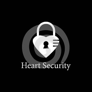 Heart Security logo template