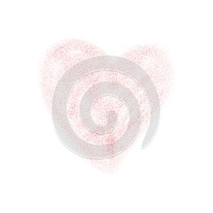 heart shape airbrushed vector isolated