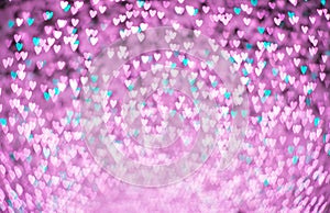 Heart shape bokeh abstract background