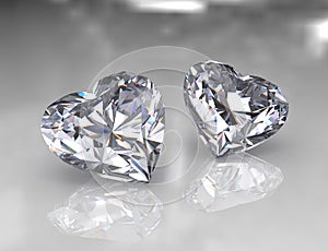 Heart shape brilliant diamond stones