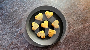 Heart shape butter cookies