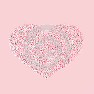 Heart shape of candy pink hearts background banner