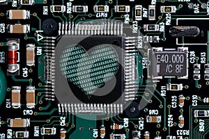 Heart shape in circuit board