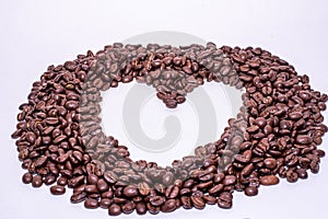 Heart shape coffee bean frame