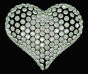 Heart shape diamond or gemstone set