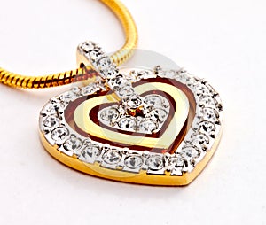 Heart shape diamond locket