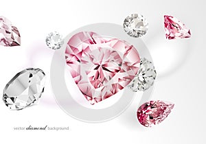 Heart shape diamond luxury background