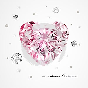 Heart shape diamond luxury background