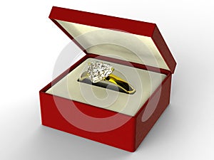 Heart shape diamond ring